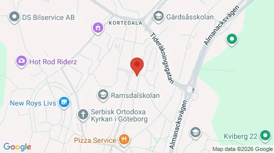 Lägenheter att hyra i Göteborg Östra - kort over placeringen