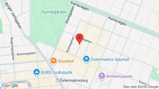 Lägenheter att hyra i Östermalm - kort over placeringen