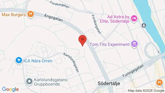 Lägenheter att hyra i Södertälje - kort over placeringen