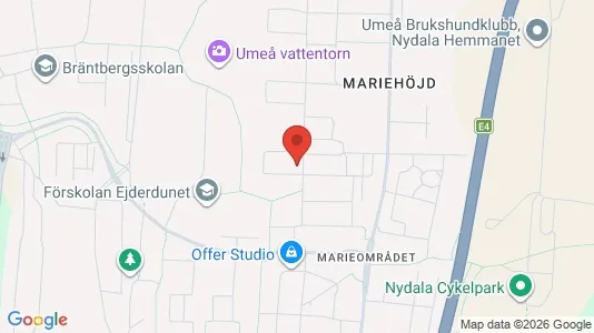 Lägenheter att hyra i Umeå - kort over placeringen
