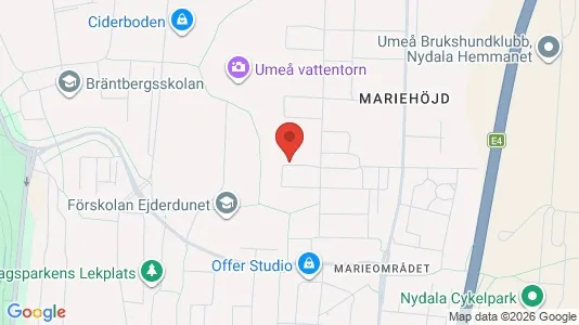 Lägenheter att hyra i Umeå - kort over placeringen