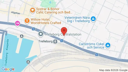 Lägenheter att hyra i Trelleborg - kort over placeringen
