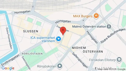 Lägenheter att hyra i Malmö Centrum - kort over placeringen
