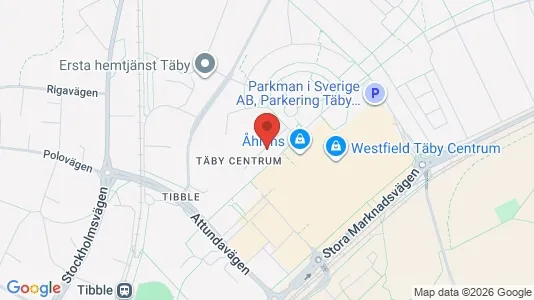 Lägenheter att hyra i Täby - kort over placeringen