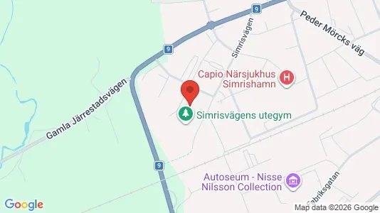 Lägenheter att hyra i Simrishamn - kort over placeringen
