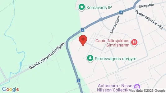 Lägenheter att hyra i Simrishamn - kort over placeringen