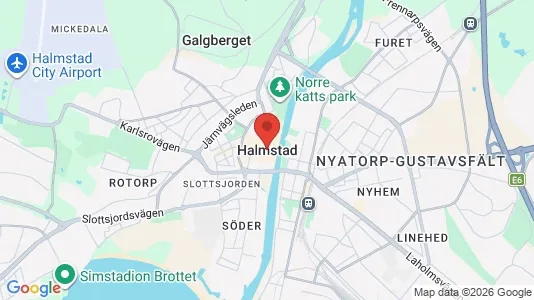 Lägenheter att hyra i Halmstad - kort over placeringen