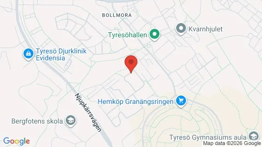 Lägenheter att hyra i Tyresö - kort over placeringen