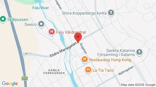Lägenheter att hyra i Falun - kort over placeringen