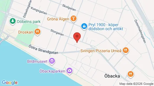Lägenheter att hyra i Umeå - kort over placeringen
