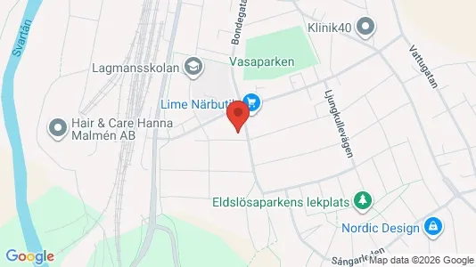 Lägenheter att hyra i Mjölby - kort over placeringen