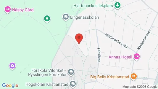 Lägenheter att hyra i Kristianstad - kort over placeringen