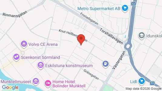 Lägenheter att hyra i Eskilstuna - kort over placeringen