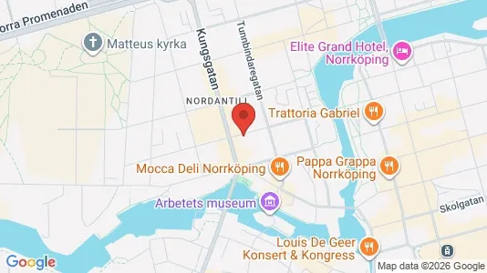 Lägenheter att hyra i Norrköping - kort over placeringen