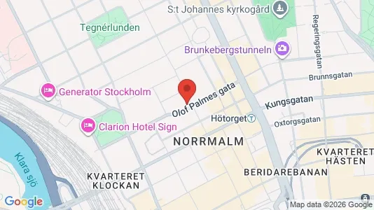 Lägenheter att hyra i Stockholm Innerstad - kort over placeringen