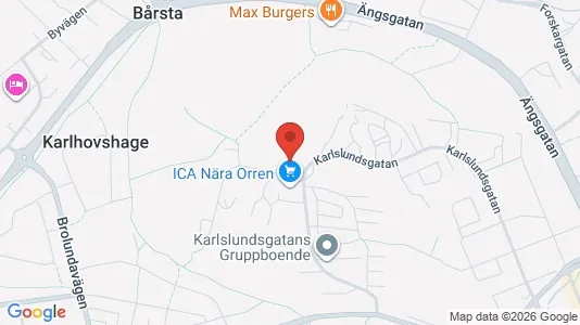Lägenheter att hyra i Södertälje - kort over placeringen