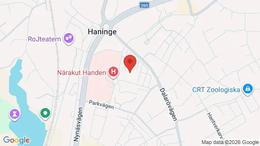 Lägenheter att hyra i Haninge - kort over placeringen
