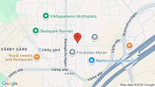 Lägenheter att hyra i Huddinge - kort over placeringen