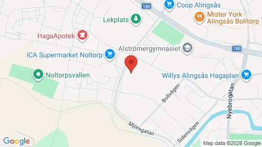 Lägenheter att hyra i Alingsås - kort over placeringen
