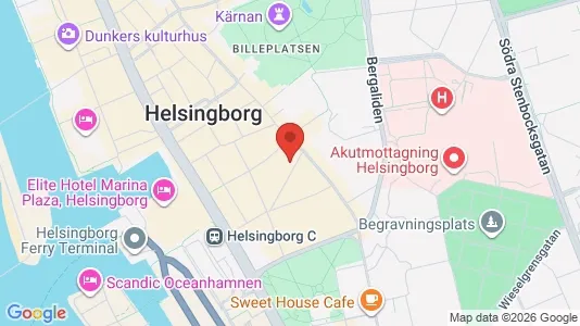 Lägenheter att hyra i Helsingborg - kort over placeringen