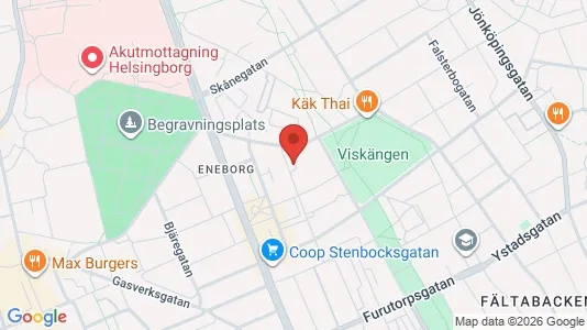 Lägenheter att hyra i Helsingborg - kort over placeringen