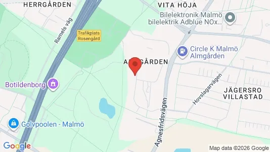 Lägenheter att hyra i Husie - kort over placeringen
