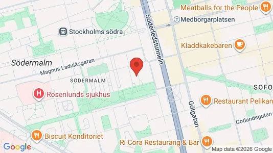 Lägenheter att hyra i Södermalm - kort over placeringen