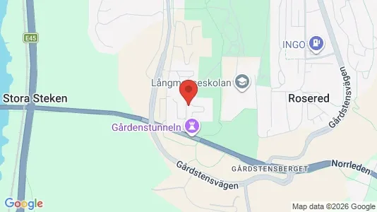 Lägenheter att hyra i Angered - kort over placeringen