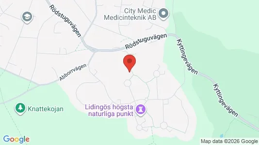 Lägenheter att hyra i Lidingö - kort over placeringen