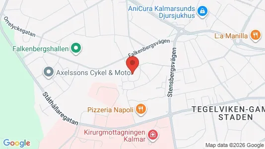 Lägenheter att hyra i Kalmar - kort over placeringen