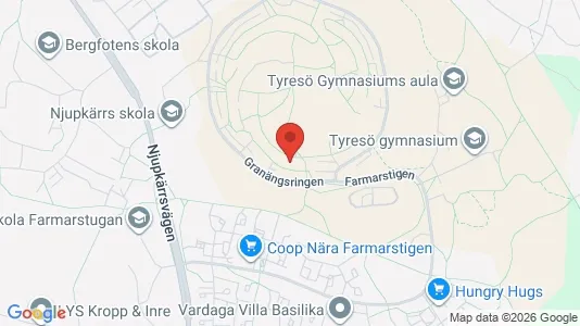 Lägenheter att hyra i Tyresö - kort over placeringen