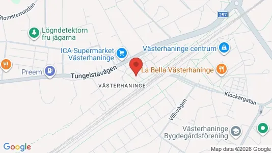 Lägenheter att hyra i Haninge - kort over placeringen