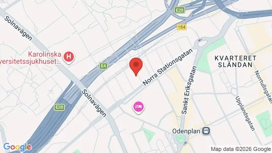 Lägenheter att hyra i Vasastan - kort over placeringen