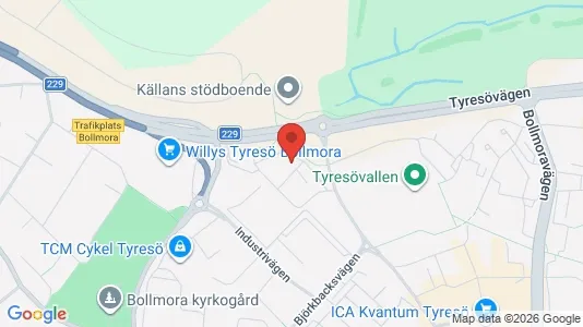 Lägenheter att hyra i Tyresö - kort over placeringen