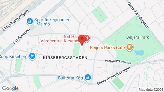 Lägenheter att hyra i Kirseberg - kort over placeringen