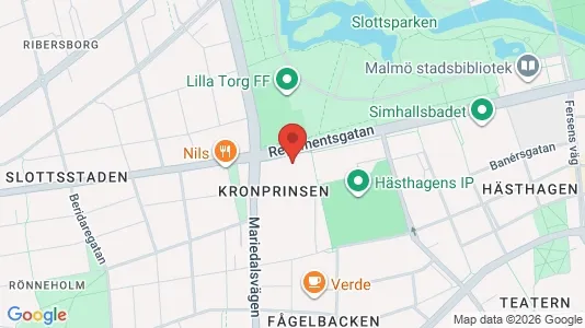 Lägenheter att hyra i Malmö Centrum - kort over placeringen