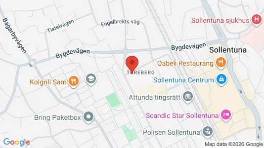 Lägenheter att hyra i Sollentuna - kort over placeringen