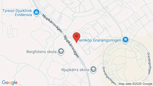 Lägenheter att hyra i Tyresö - kort over placeringen