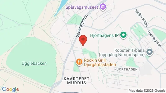 Lägenheter att hyra i Gärdet/Djurgården - kort over placeringen
