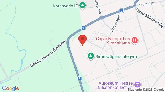 Lägenheter att hyra i Simrishamn - kort over placeringen