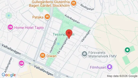Lägenheter att hyra i Gärdet/Djurgården - kort over placeringen