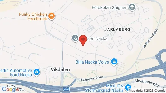 Lägenheter att hyra i Nacka - kort over placeringen
