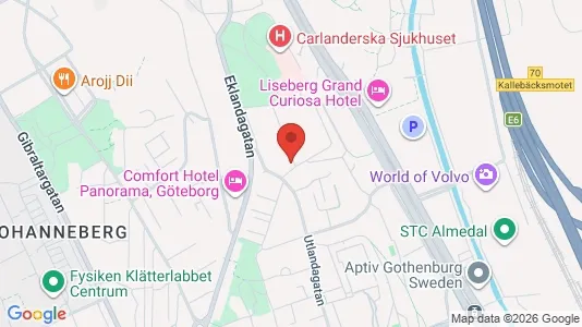 Lägenheter att hyra i Johanneberg - kort over placeringen