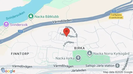 Lägenheter att hyra i Nacka - kort over placeringen