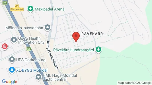 Lägenheter att hyra i Mölndal - kort over placeringen