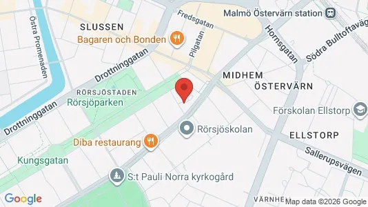 Lägenheter att hyra i Malmö Centrum - kort over placeringen