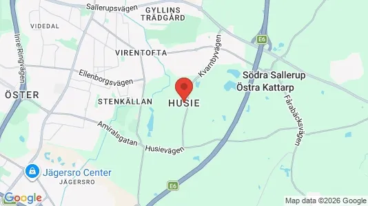 Lägenheter att hyra i Husie - kort over placeringen