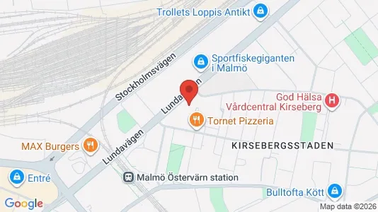 Lägenheter att hyra i Kirseberg - kort over placeringen