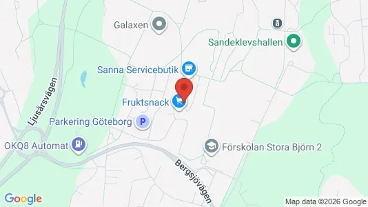 Lägenheter att hyra i Göteborg Östra - kort over placeringen