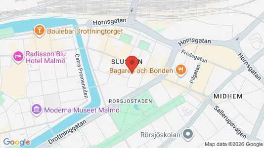 Lägenheter att hyra i Malmö Centrum - kort over placeringen